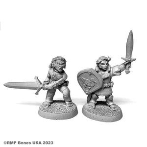 Reaper Miniatures Miniatures Reaper Miniatures - Halfling Fighter and Barbarian