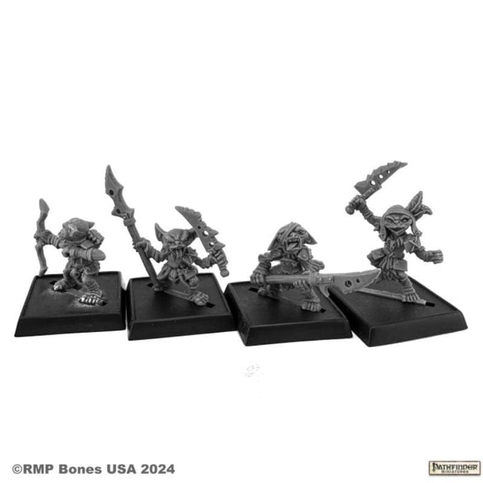 Reaper Miniatures - Pathfinder Bones - Pathfinder Goblin Warriors (4)