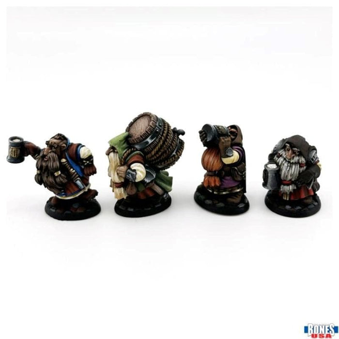 Reaper Miniatures - Townsfolk: Dwarven Brewmeister and Patrons (4)