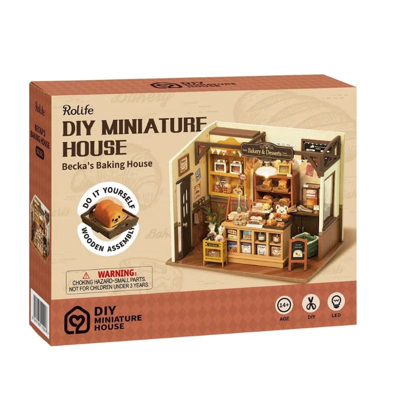 Robotime Construction Puzzles DIY Mini House - Beckas Baking House