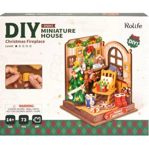 Robotime Construction Puzzles DIY Mini House - Christmas Fireplace