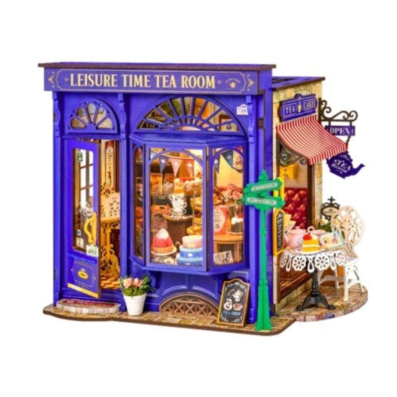 Robotime Construction Puzzles DIY Mini House - Leisure Time Tea Room