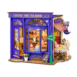 Robotime Construction Puzzles DIY Mini House - Leisure Time Tea Room