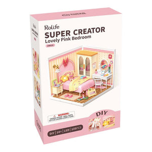 Robotime Construction Puzzles DIY Plastic Superstore - Lovely Pink Bedroom