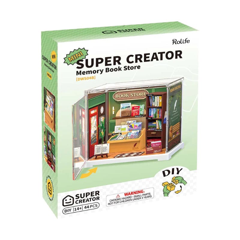 Robotime Construction Puzzles DIY Plastic Superstore - Mini Memory Bookstore