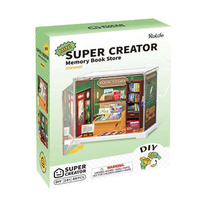 Robotime Construction Puzzles DIY Plastic Superstore - Mini Memory Bookstore