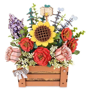 Robotime Construction Puzzles DIY Wood Bloom - Box