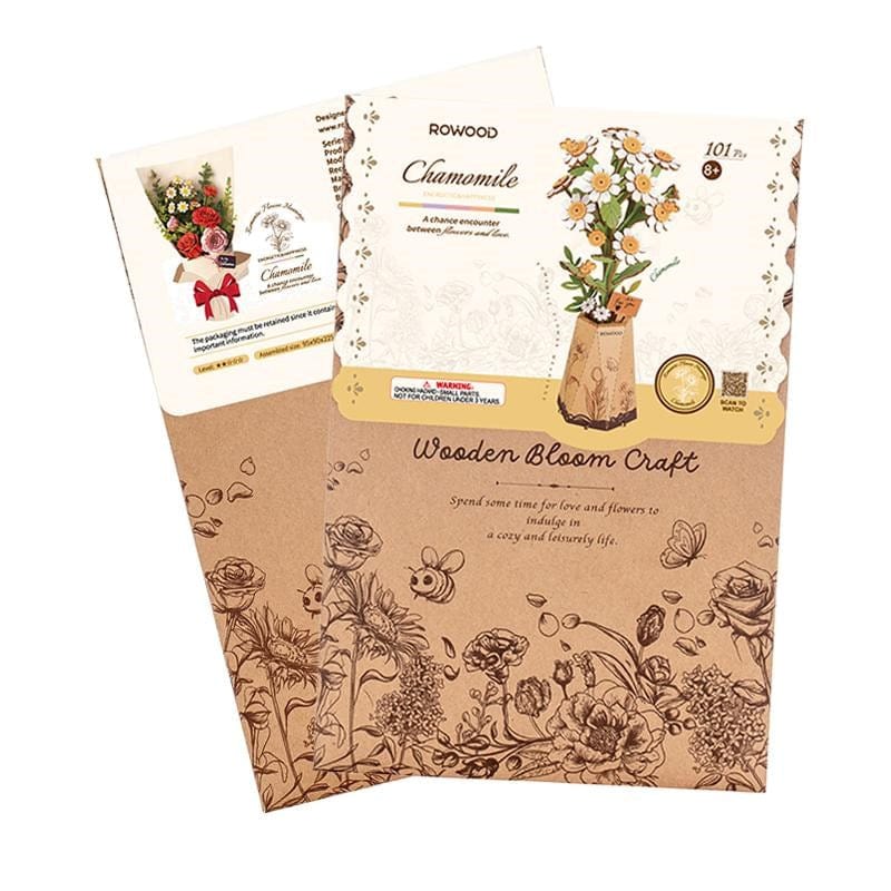 Robotime Construction Puzzles DIY Wood Bloom - Chamomile