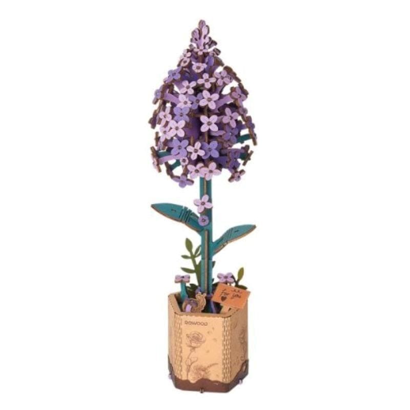 Robotime Construction Puzzles DIY Wood Bloom - Lilac