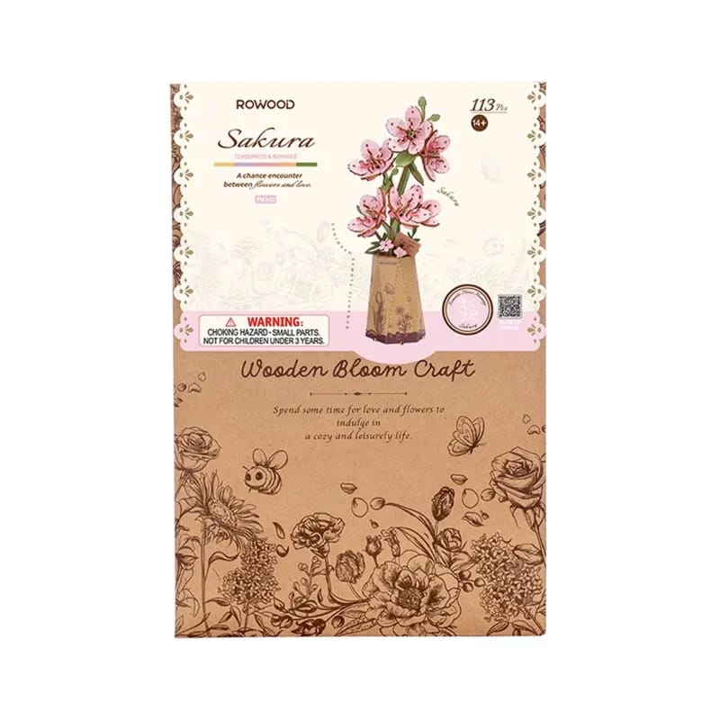Robotime Construction Puzzles DIY Wood Bloom - Sakura