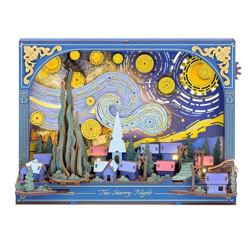 Robotime Construction Puzzles DIY Wood Bloom - Starry Night