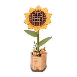 Robotime Construction Puzzles DIY Wood Bloom - Sunflower