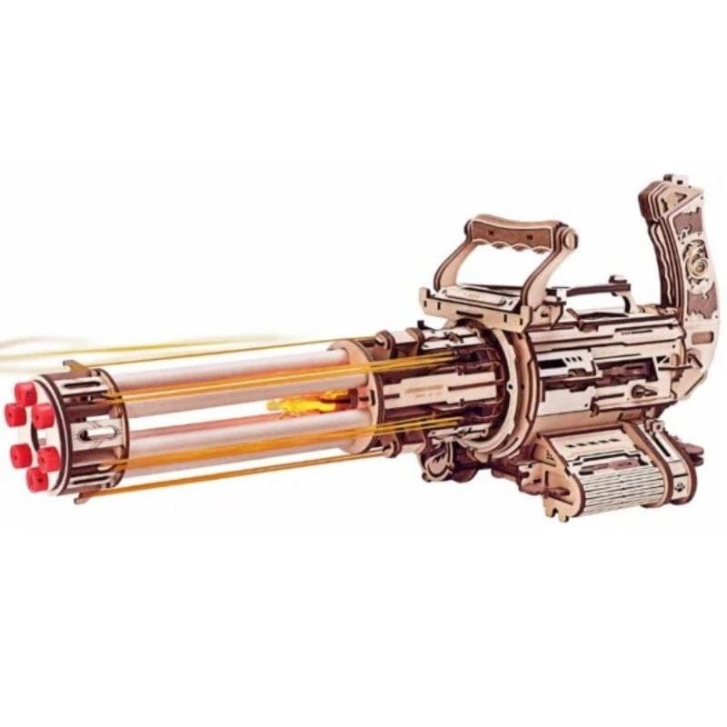 Robotime Construction Puzzles ROKR DIY - Rotating Barrel Toy Machine Gun