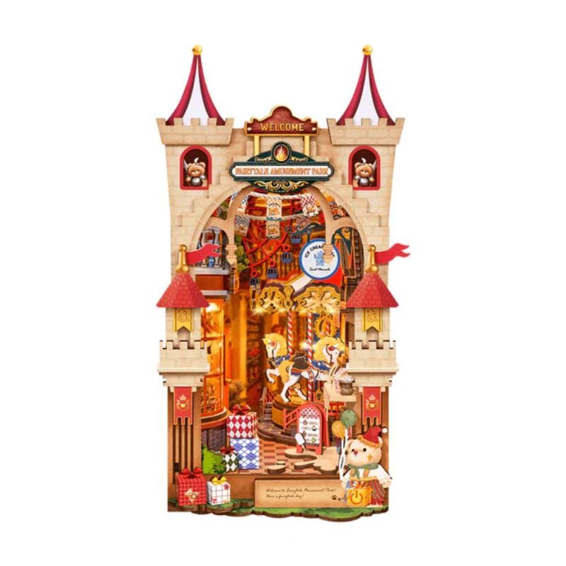 Robotime Construction Puzzles Rolfie DIY Bookends - Fairy-tale Amusement Park