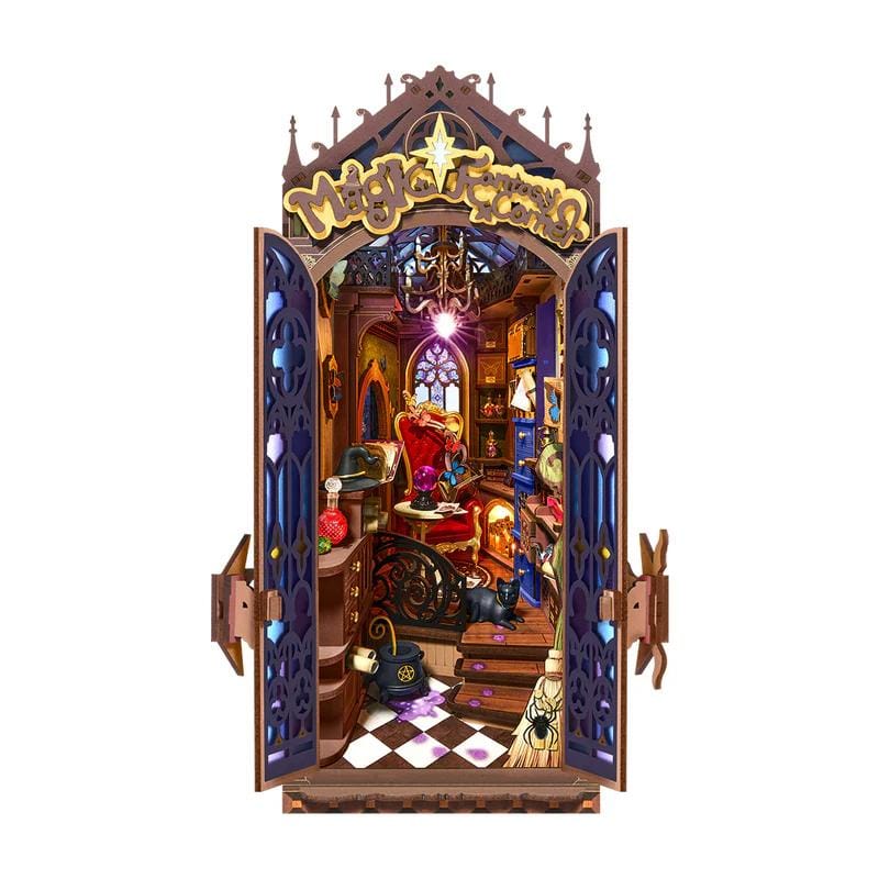 Robotime Construction Puzzles Rolife DIY Bookends - Magic Fantasy Corner