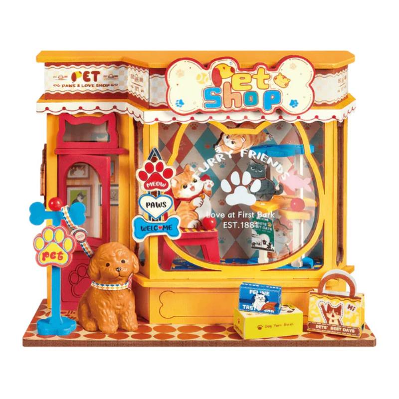 Robotime Construction Puzzles Rolife DIY Mini Store - Pawfect Pet Shop