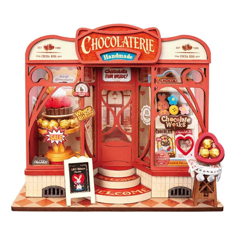 Robotime Construction Puzzles Rolife DIY Mini Store - Sweet Chocolate Shop
