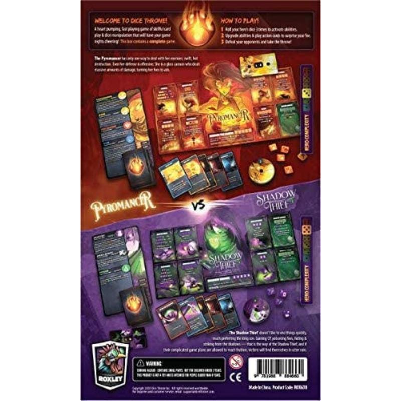 Roxley Games Board & Card Games Dice Throne Season 1 ReRolled - Box 3 - Pyromancer v Shadow Thief