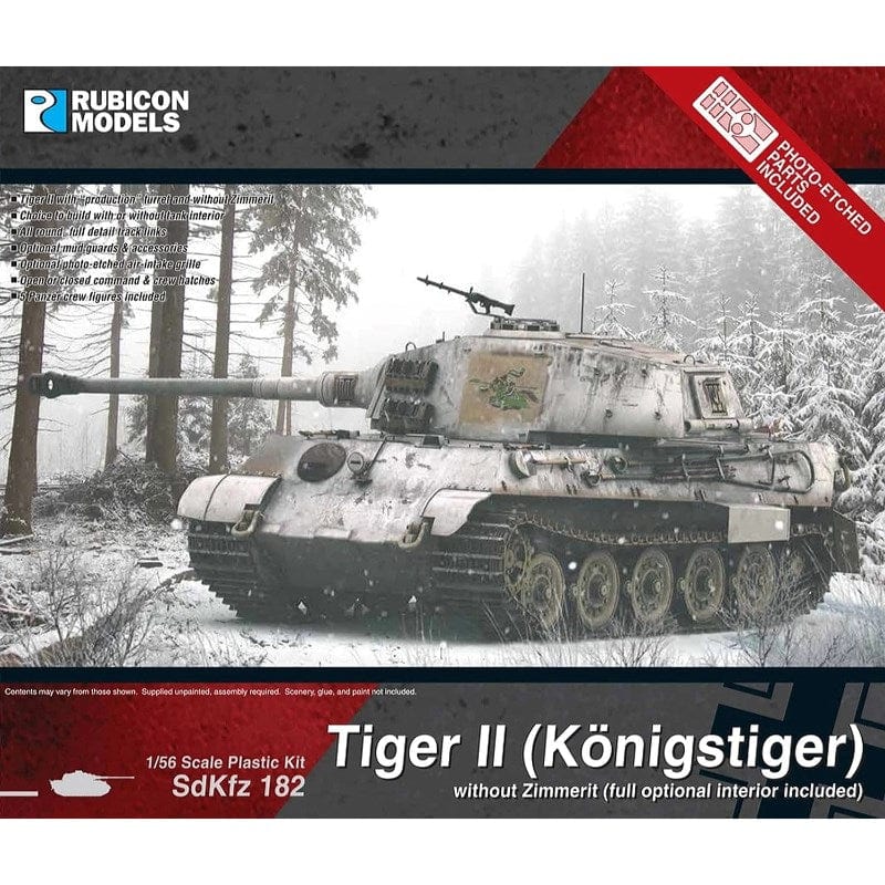 Rubicon Models Miniatures Bolt Action - German - Tiger II Konigstiger without Zimmerit Super Heavy Tank
