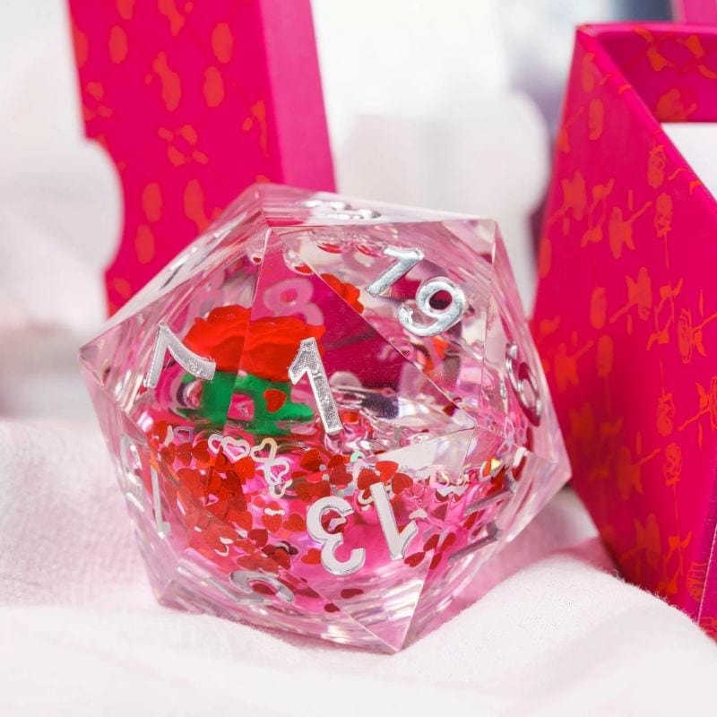 Sirius Dice Dice Sirius Dice - Valentine's Rose Large D20