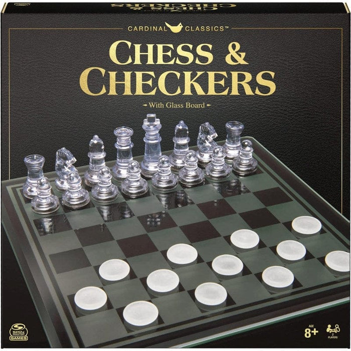 Compendium - Chess & Checkers with Glass Board