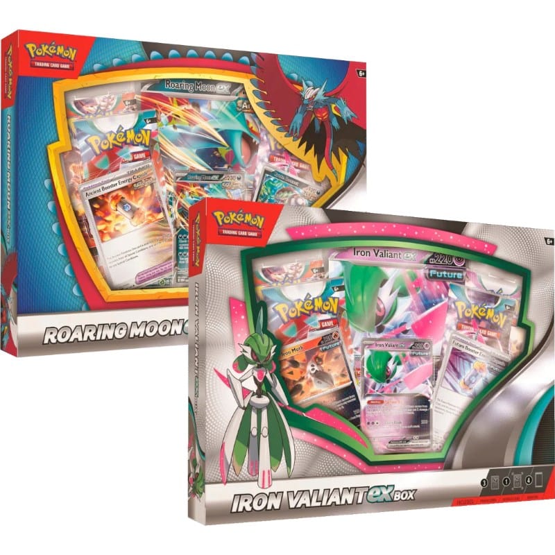 The Pokemon Company Trading Card Games Pokemon TCG - Roaring Moon/ Iron Valiant Ex Box (November 2023 release)