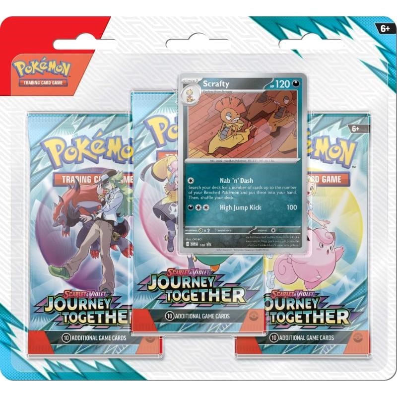 The Pokemon Company Trading Card Games Pokemon TCG - Scarlet & Violet 9 - Journey Together - Three Booster Blister (28/03/2025 Release)