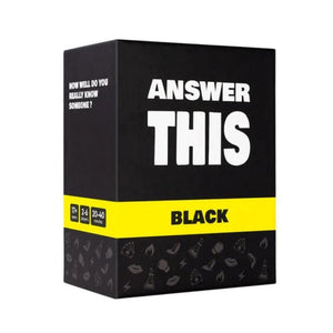 The World Game Board & Card Games Answer This - Black