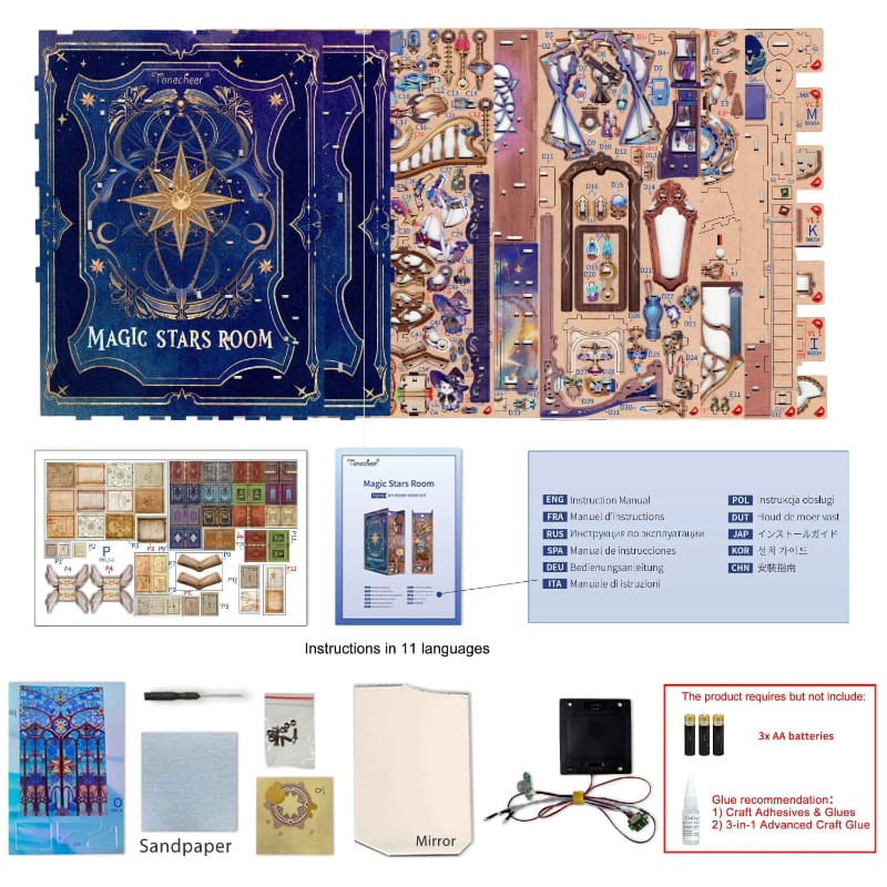 Tonecheer Construction Puzzles Tonecheer DIY - Book Nook Magic Stars Room