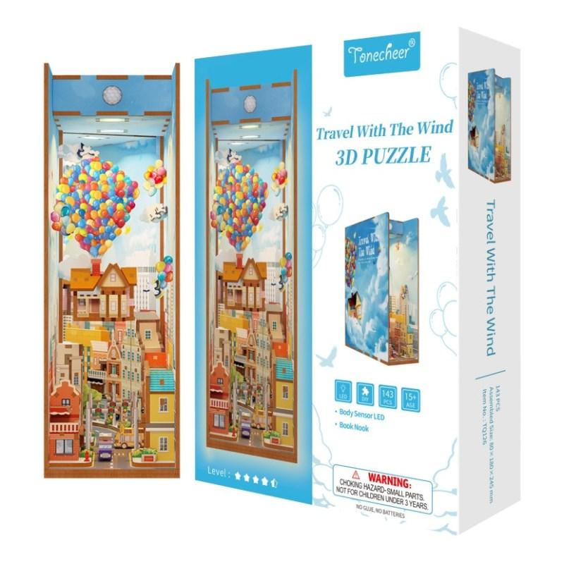 Tonecheer Construction Puzzles Tonecheer DIY - Book Nook Travel With The Wind