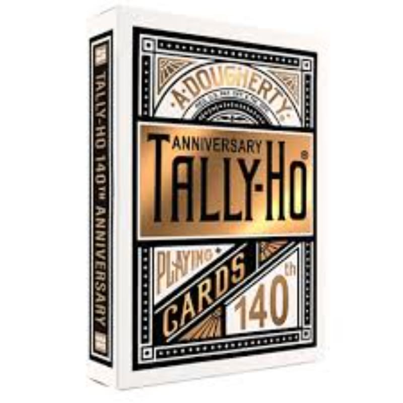 United States Playing Card Company Playing Cards Playing Cards - Tally-Ho 140th Anniversary Metalluxe (Limited Edition)