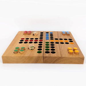 UNK Classic Games Ludo - Folding wood with pegs