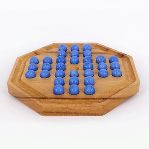 UNK Classic Games Solitaire - Marbles Wood Hexagon