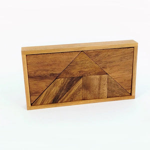 UNK Logic Puzzles Tangram Puzzle Wood Rectangle