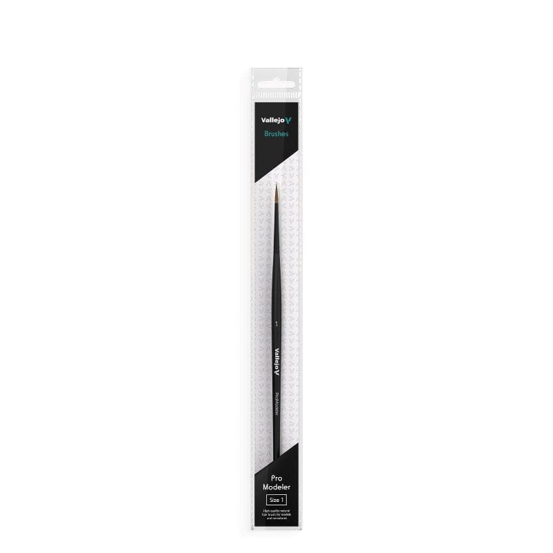 Vallejo Hobby Brush - Vallejo - Pro Modeler - Natural Hair Round Brush No. 1