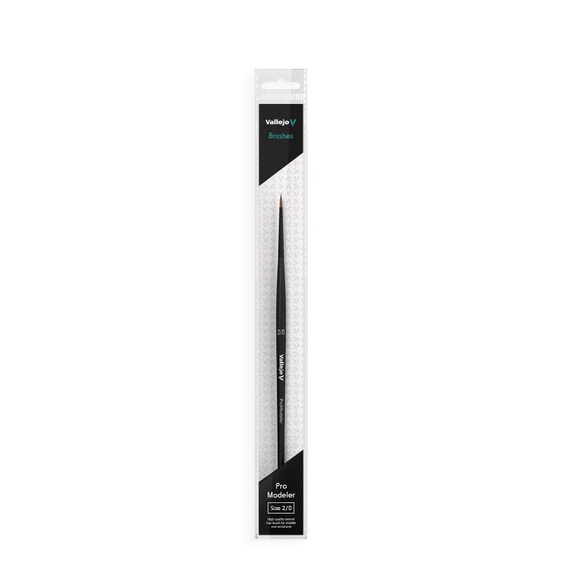 Vallejo Hobby Brush - Vallejo - Pro Modeler - Natural Hair Round Brush No. 2/0
