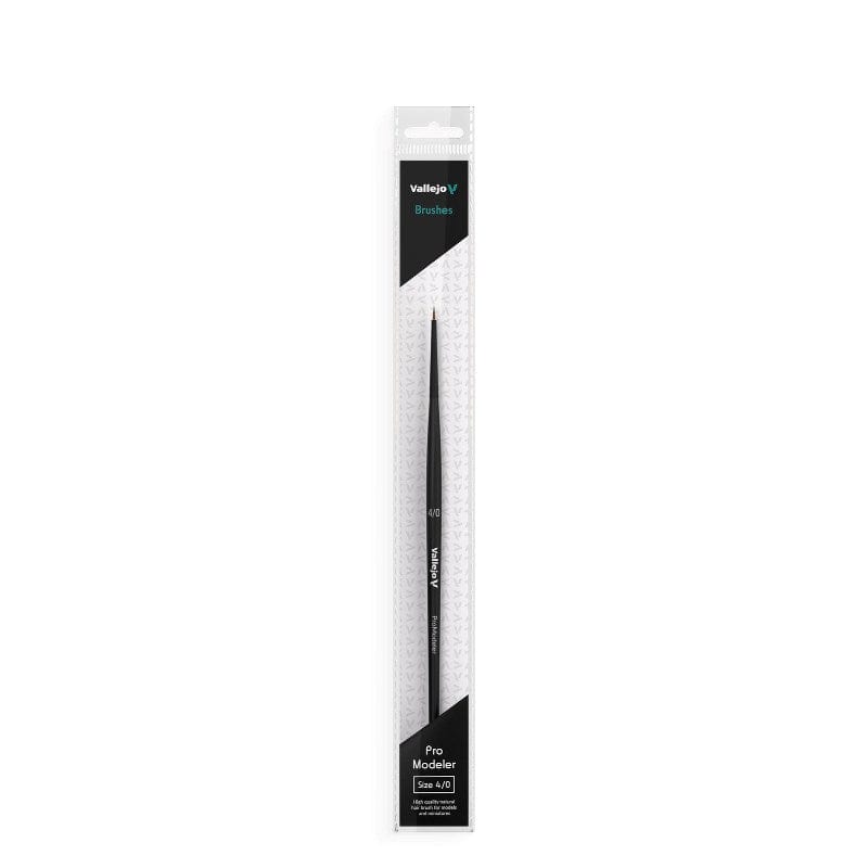 Vallejo Hobby Brush - Vallejo - Pro Modeler -  Natural Hair Round Brush No. 4/0