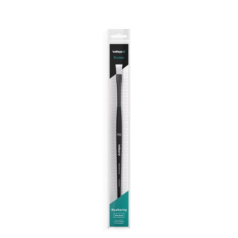 Vallejo Hobby Brush - Vallejo - Weathering Flat - Synthetic Brush Medium