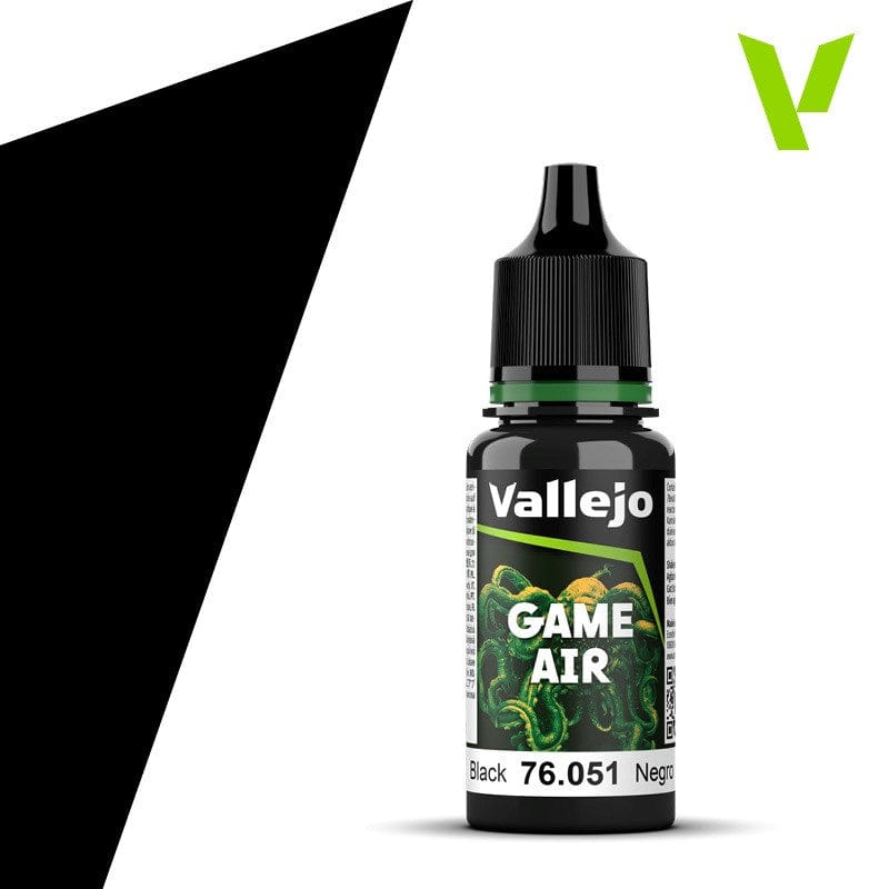 Vallejo Hobby Paint - Vallejo Game Air - Black (V2)