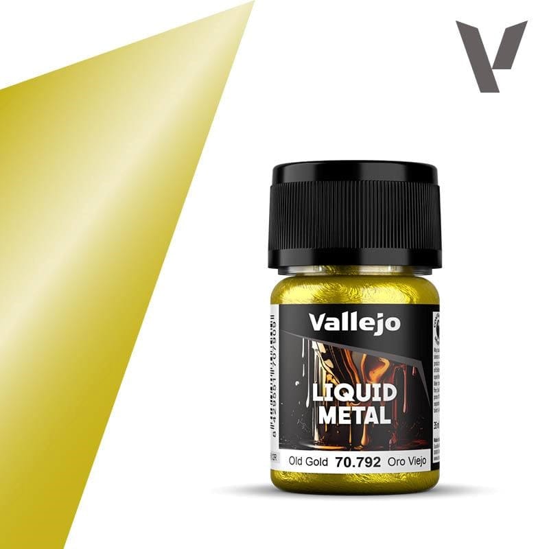 Vallejo Hobby Paint - Vallejo Liquid Metal - Old Gold V2 - 35ml