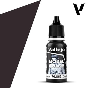 Vallejo Hobby Paint - Vallejo Model Color - #198 - Metal - Gunmetal V2