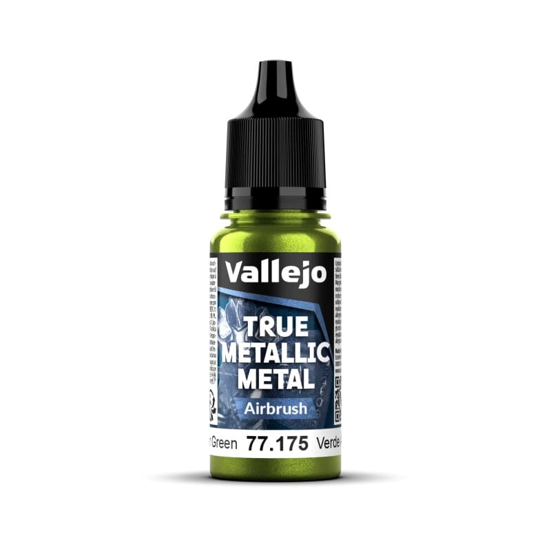 Vallejo Hobby Paint - Vallejo True Metallic Metal - Airbrush - Amber Green - 18 ml