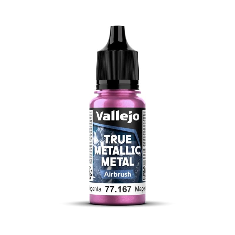 Vallejo Hobby Paint - Vallejo True Metallic Metal - Airbrush - Crimson Magenta - 18 ml