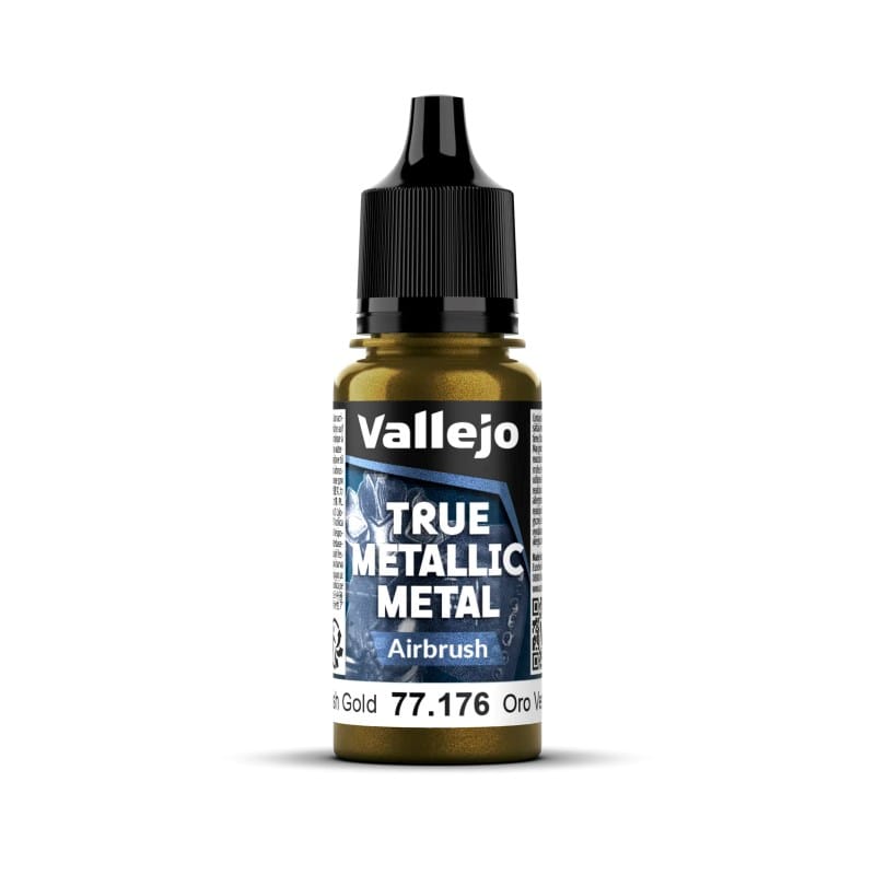 Vallejo Hobby Paint - Vallejo True Metallic Metal - Airbrush - Greenish Gold - 18 ml