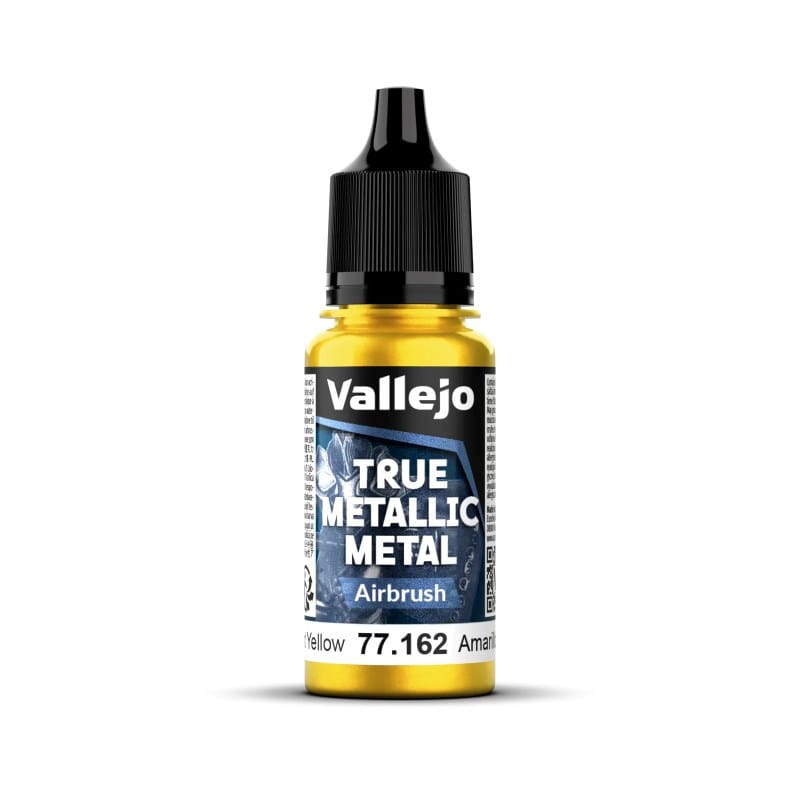 Vallejo Hobby Paint - Vallejo True Metallic Metal - Airbrush - Radiant Yellow - 18 ml