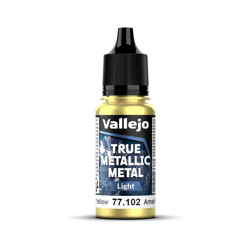 Vallejo Hobby Paint - Vallejo True Metallic Metal - Light - Radiant Yellow - 18 ml