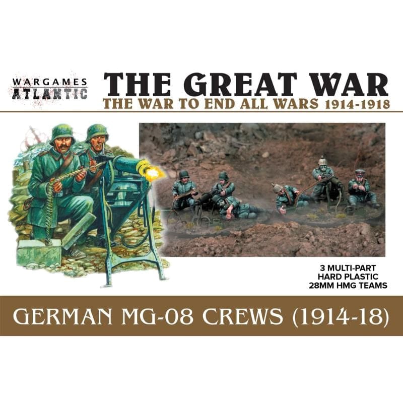 Wargames Atlantic Miniatures Wargames Atlantic - The Great War - German MG - 08 Crews (1914-1918) (May 2025 Release)