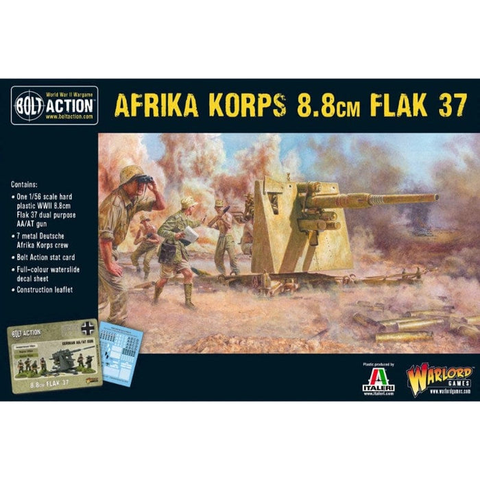 Bolt Action - German - Afrika Korps 8.8cm Flak 37 Anti-Tank Gun (Plastic)