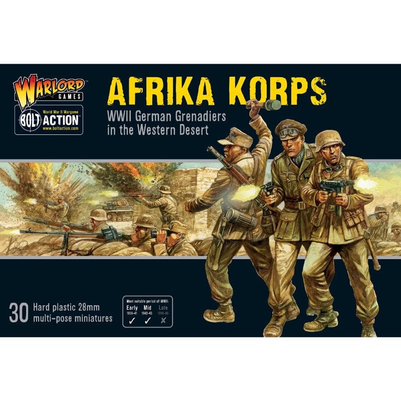 Warlord Games Miniatures Bolt Action - German - Afrika Korps Infantry (Plastic)