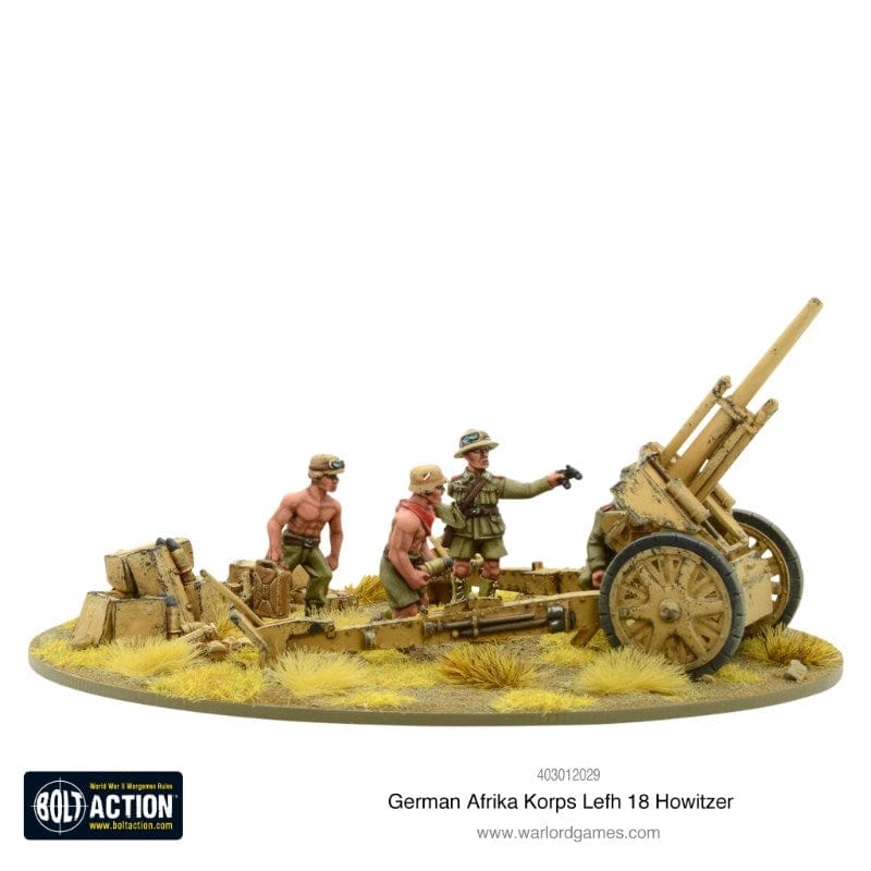 Warlord Games Miniatures Bolt Action - German - Afrika Korps - LeFH 18/40 10.5cm Howitzer